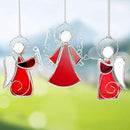 Angel Stained-Glass Sun-Catchers for Window Hangings,3PCS Handmade Stain Glass Angel Suncatchers Ornament for Women,Christmas Tree Decor Memorial Gifts for Mom by GreenHaven Gardens