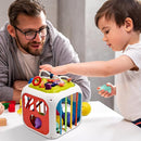 AiTuiTui Multifunction Baby Sensory Activity Cube Toys for 12 18 Months, Shape Sorter Early Learning Educational Interactive Toys for Toddlers 1 2 Year Old Boy Girl, 1st Birthday Gifts by TinyTreasures Baby Boutique