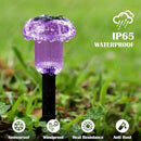 Halloween Solar Lights Outdoor 16 Pack Purple LED Waterproof Mushroom Outside Lights for Yard Garden Patio Pathway Walkway Landscape Halloween Decorations by CozyNest Decor