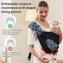 CUBY Wrap Baby Sling Carrier, Baby Wraps Sling Carrier Adjustable Breathable Lightweight Easy to Wearing - Baby Slings for Newborn Infant Toddler Front & Hip Carry Up to 40lbs (Dark Blue Floral) by TinyTreasures Baby Boutique