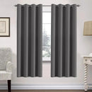 H.VERSAILTEX Premium Solid Thermal Insulated Blackout Grey Curtains Window Drapes - 2 Panels Set- Charcoal Gray, 52x72 Inch,8 Grommets per Panel by CozyNest Decor