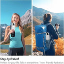 32oz Motivational Water Bottles with Time Marker & Fruit Strainer, Transparent Gradient Color Water Bottle with Times to Drink, Leakproof & BPA Free, Reusable Bottle with Strap (No Straw) by CozyNest Decor