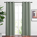 NICETOWN Blackout Sage Green Curtains for Bedroom - Chic Thermal Insulated Grommet Room Darkening Window Treatments Sound Reducing Window Drapes for Living Room (2 Panels, W37 x L84) by TinyTreasures Baby Boutique