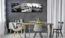 DJSYLIFE New York Skyline Wall Art - Brooklyn Bridge Night View - Black and White Nyc City Pictures Scape Artwork Painting Decoration for Bedroom or Office, Ready to Hang 13.8"x47.3"-New York1 by CozyNest Decor