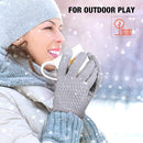 Geyoga 2 Pairs Women's Winter Touch Screen Gloves Soft Warm Fleece Lined Knit Elastic Cuff Winter Texting Gloves by TinyTreasures Baby Boutique