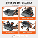VEVOR 1500lbs Poly Garden Dump Cart Wheelbarrow Wagon with 2 in 1 Convertible Handle, Heavy Duty Yard Cart Wagon for with 13in All Terrain Wheels, Dump Trailer Tow Behind for Lawn Mower Tractor by GreenHaven Gardens