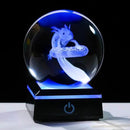 Axolotl Glass Animals Gamer Room Decor - 3D Crystal Ball Night Light Statue, 3.15'' Gamer Gifts for Kids by GreenHaven Gardens