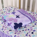 Wowelife Butterfly Mini Crib Bedding Set, 3 Piece Baby Bedding Set Butterfly, Mini Crib Nursery Bed Set, Breathable and Soft with Sheet Sets for Baby Girl, Purple by TinyTreasures Baby Boutique