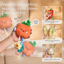 TUMAMA Hanging Baby Toys, 4 Pack Vegetable Crib Stroller Baby Gym Mobile Plush Toys, Early Baby Cognitive Sensory Hanging Rattle Toys with Teether. Suitable for Babies 0, 3, 6, 9, 12 Months by TinyTreasures Baby Boutique