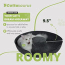 CATTASAURUS Peekaboo Cat Cave for Multiple & Large Cats Up to 30-45 Lbs, Scratch Detachable & Washable Tunnel Bed, Comfy Donut Cat Cave (Dark Gray, Jumbo) by CozyNest Decor