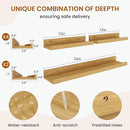 Axeman Picture Ledge Shelf, Floating Shelves for Wall Decor Storage Set of 6, 24 inch Floating Wall Mounted Shelves, Wall Shelves with Lip for Living Room, Bedroom, Nursery, Bathroom, Kitchen, Oak by TinyTreasures Baby Boutique