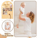 R HORSE My First Year Photo Frame Board - 3D Star Baby First Year Picture Frame 12 Months Milestone Photo Display Wood Board Baby Keepsake 1st Birthday Nursery Decor Gift for Boy Girl by TinyTreasures Baby Boutique