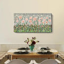 amatop Large Floral Wall Art Modern Abstract Flower Field Canvas Picture Botanical Artwork Rustic Wall Decor for Living Room Bedroom Pink Green Blooming Wildflower Forest Nature Art Print 48x24in by CozyNest Decor