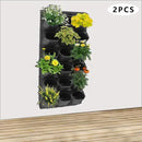 12Pieces 3-Pot Wall Planter Vertical Garden Plant Walls Wall Mounted Vertical Planter with Water-Storage Layer Stackable Wall-Mounted Flower Pot for Gardens, Balconies 180.78lbs Total Capacity (Black) by CozyNest Decor