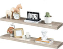 HOOBRO Floating Shelves for Wall, Wall Mounted Shelf Set of 2, 39.4" Hanging Shelf with Invisible Brackets, for Wall in Bathroom, Bedroom, Toilet, Kitchen, Livingroom, Office, Greige BG100BJP201 by CozyNest Decor