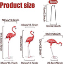 3Pcs Metal Flamingo Statues, Hot Pink Flamingo Outdoor Decor for Garden Home Patio Lawn Backyard Ornaments by GreenHaven Gardens