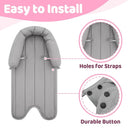 Pro Goleem Car Seat Head Support Infant, Soft Infant Car Seat Insert, 2 in 1 Carseat Head Support for Toddler, Perfect for Car Seat, Stroller, Swing, Bouncer, Pink and Gray by TinyTreasures Baby Boutique