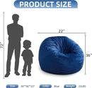 Hobestluk 3FT Bean Bag Chair Giant Bean Bag Chairs for Adults Large Bean Chairs with Removable Cover, Beanbag Chair with Filler, Adult Bean Bag Chairs for Living Room, Bedroom by CozyNest Decor