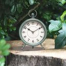 EMAX Home Vintage Green Rustic Retro Table Clock, Silent Non-Ticking, Battery Operated, 10.5"H, 7.28"W, Green Dial, Tabletop, Indoor, Kitchen by CozyNest Decor