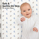 KeaBabies 2-Pack Organic Crib Sheets for Boys, Girls - 52x28 Fitted Crib Mattress Sheet Neutral, Breathable Jersey Cotton Cover for Baby Bed, Toddler Mattress, Soft & Cute Prints (Cosmo) by TinyTreasures Baby Boutique