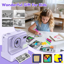 Instant Camera, Instant Print Camera for Kids with 1080P Videos, Front Rear Dual Selfie, 3 Rolls Print Paper & 32GB SD Cards, Christmas Birthday Gifts for Girls Age 3-12 by TinyTreasures Baby Boutique