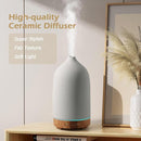 Diffuserlove Ceramic Essential Oil Diffuser for Room, Home, Bedroom - Aromatherapy Air Diffuser With Yellow Wood Pattern Base by TinyTreasures Baby Boutique