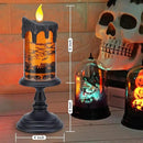 Halloween Snow Globe Candles Lighted Lamp, Lighted Flameless Candles with Water Glitter Swirls and Spooky Moving,Battery Operated by CozyNest Decor