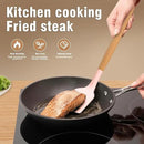 Silicone Cooking Utensils Set - Silicone Kitchen Utensils for Cooking Wooden Handles, 446°F Heat Resistant Kitchen Utensil Spatula Sets w Holder, Gadgets for Non-Stick Cookware BPA FREE (Multicolour) by CozyNest Decor