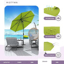 Midtown Umbrellas 10-Year-No-Fade - 9 Ft - UV Proof Pear Green Polyester Fabric - Umbrella Outdoor Patio, Auto-Tilt Aluminum Frame Patio Umbrella for Garden, Pool & Deck - Black Pole by GreenHaven Gardens