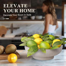 Large Decorative Concrete Bowl, Modern Handicraft Bowls for Home Decor, Decorative Fruit Bowl for Kitchen Counter, Stylish Key Bowl for Entry Table, Gray by CozyNest Decor