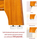 NNN 42" Commercial Teak Shower Bench - 8 Non-Slip Leveling Feet & 350 lbs Capacity | Rock-Solid Stability for Seniors & Spa Safety | Waterproof Design for Saunas/Outdoor Pools (Patented) by TinyTreasures Baby Boutique