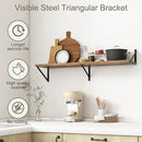 Fun Memories 40 Inch Floating Shelves, 10 Inch Deep Wall Shelf, 40 x 10 Floating Shelf Set of 2, Wood Floating Shelf Wall Mounted, Large Kitchen Living Room Bedroom Storage Shelves, Rustic Brown by CozyNest Decor