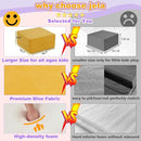 jela Foam Blocks 6Pcs Soft Play Equipment Luxury Miss Fabric, Toddler Climbing Toys Indoor Soft Play Climbing for Toddlers, Lightweight Climbing Blocks for Babies, Kids, Climb and Crawl Foam Playset by TinyTreasures Baby Boutique