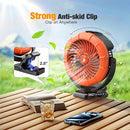 Ausic Portable Misting Clip on Fan, 100ml Camping Stroller Fan with LED, Max 45H Working Time Golf Cart Fans, 360° Rotate Cooling Spray, Outdoor Rechargeable Battery Fans for Travel/Home/Beach by TinyTreasures Baby Boutique