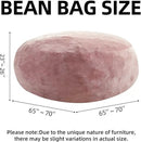 Bean Bag Chair 6Ft, Memory Foam Filled, Large Beanbag Chairs for Adults and Teens, Soft Sofa with Removable Flannel Cover, Round Couch for Living Room Bedroom College Dorm (Pink, 6FT-67×67"×24") by CozyNest Decor