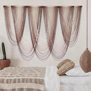 IOWER Macrame Wall Hanging Pink Dip-Dyed Large Macrame Wall Decor For Living Room Boho Fiber Art 57" W x 41" L by CozyNest Decor