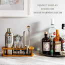 KITESSENSU Cocktail Shaker Set Bartender Kit with Stand | Bar Set Drink Mixer Set with All Essential Accessory Tools: Martini Shaker, Jigger, Strainer, Mixer Spoon, Muddler, Liquor Pourers |Silver by CozyNest Decor