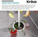 KRAUS WasteGuard 1 HP Ultra-Quiet Garbage Disposal with Quick Connect, Kitchen Sink Drain Cover, Power Cord and Flange Included, KWD100-100MBL by CozyNest Decor
