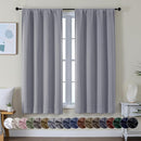 Simplebrand Ava Silver Grey Blackout Curtains for Bedroom 63 Inch Length 2 Panels, Solid Thermal Insulated Energy Saving Rod Pocket Window Treatment Curtains Blackout Drapes, W40 x L63 Inch, Silver by TinyTreasures Baby Boutique