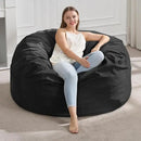 Hobestluk 4FT Bean Bag Chair Giant Bean Bag Chairs for Adults Large Bean Chairs with Removable Cover, Beanbag Chair with Filler, Adult Bean Bag Chairs for Living Room, Bedroom by CozyNest Decor