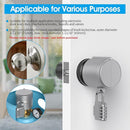 AST Door Knob Lockout Device with Passcode Padlock, Childproof Door Knob Cover, Lock Out to Smart Doorknob. Safety Cover for Faucet, Valve, Spigot. Prevent Access to Keyhole, Matte Silver by TinyTreasures Baby Boutique