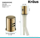 KRAUS Dishwasher Air Gap in Brushed Brass, KAG-1BB by CozyNest Decor