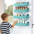 Magnetic Spice Rack for Refrigerator, Kitchen Organizer and Storage Shelf, Blue(2 Pack) by CozyNest Decor