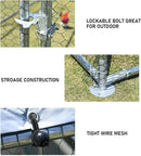 1.26’’ Large Metal Chicken Coop Walk in, Chicken Pen for Chickens, Outdoor Chicken Runs Coops Dog Kennel, Flat Roofed Chicken Runs for Yard with Anti-Ultraviolet Cover (9.2’L x6.2’W x6.4’H) by GreenHaven Gardens