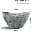 LaDoVita Plant Pots with Drainage Holes, 12 Inch Large Planters for Indoor Plants, Plastic Flower Pots Outdoor, 2 Pack, Marble Pattern Grey by GreenHaven Gardens