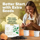 HOME GROWN 𝗣𝗥𝗘𝗠𝗜𝗨𝗠 𝗛𝗘𝗥𝗕 𝗞𝗜𝗧 8 Herb Seeds Garden Kit, Complete Indoor Planter Gift with Basil Cilantro Mint & More, Unique Kitchen Growing Set for Women Men, Birthday Housewarming Present by GreenHaven Gardens
