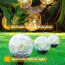 TOMEX 4 Pack Solar Garden Lights, Cracked Glass Ball Waterproof Warm White LED for Outdoor Decor Decorations Pathway Patio Yard Lawn, 4 Pack (3.9") by GreenHaven Gardens