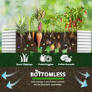 A ANLEOLIFE 8X4X2 ft Galvanized Raised Garden Beds Outdoor, Oval Large Metal Deep Root Planter Box for Planting Vegetables Flowers Herb, Anti-Rust & Easy-Setup, Antique White by GreenHaven Gardens