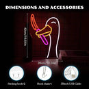 Silly Goose Neon Sign Dimmable Goose Knife Neon Signs for Wall Decor LED USB Powered Anime Neon Light Sign for Bedroom Room Club Restaurant Party Decoration Birthday Gifts by GreenHaven Gardens