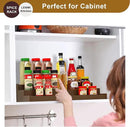 Spice Rack Organizer for Cabinet 2Pack, 3 Tier Expandable Bamboo Spice Storage, Great for Kitchen Cabinet, Cupboard,Pantry and More(Brown) by CozyNest Decor
